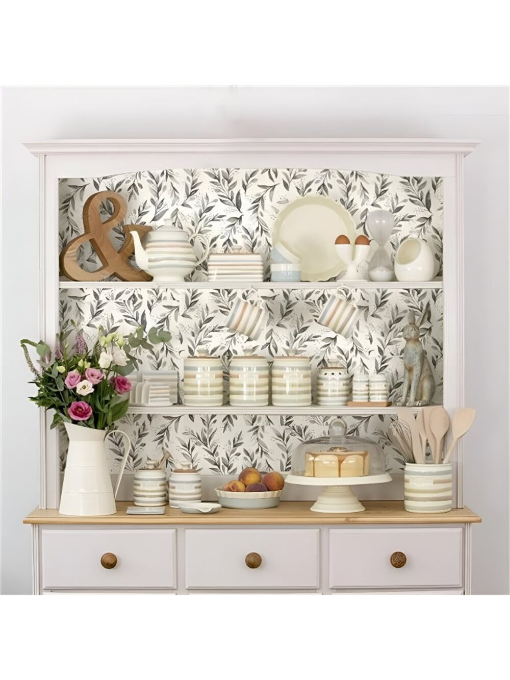 Olive Leaf Peel and Stick Wallpaper Floral Contact Paper 17.7inch x 78.7inch